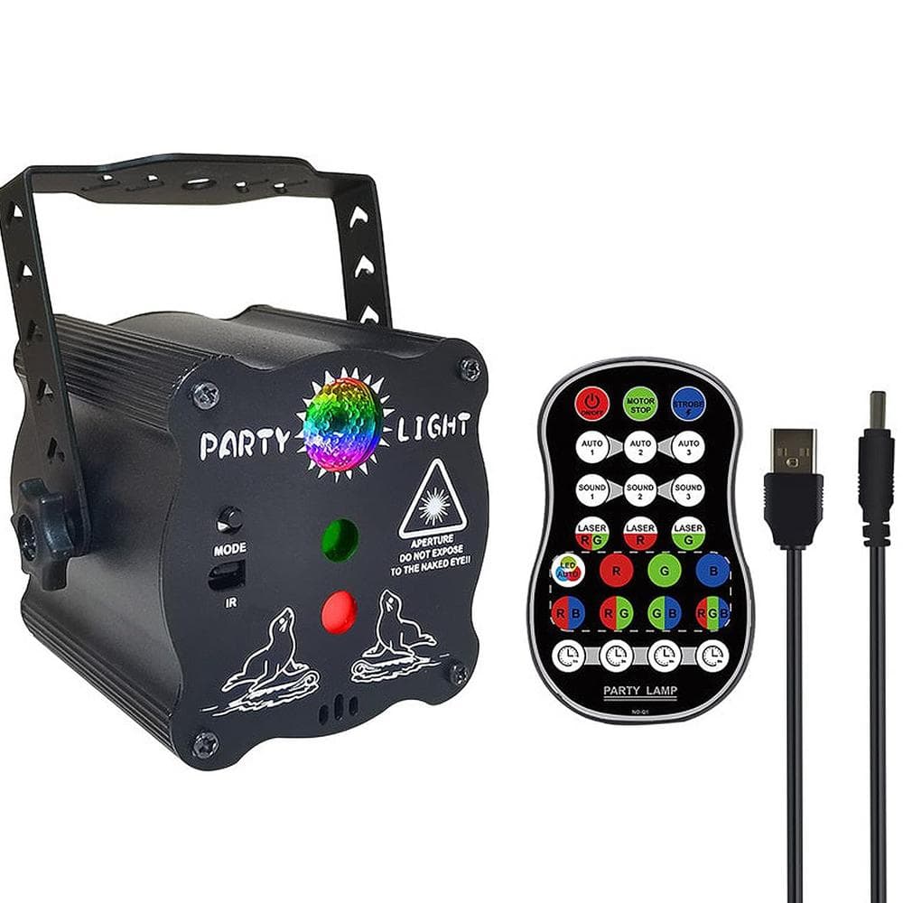 Lukyamzn Mini Disco DJ Light Portable Sound Activated Led Projector Strobe Lamp Party Decorations Light with Remote Control
