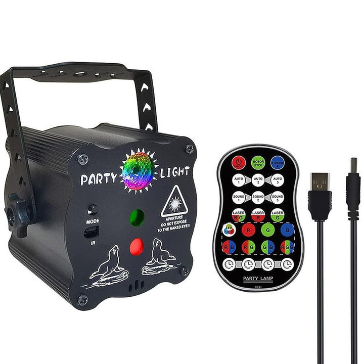 Lukyamzn Mini Disco DJ Light Portable Sound Activated Led Projector Strobe Lamp Party Decorations Light with Remote Control