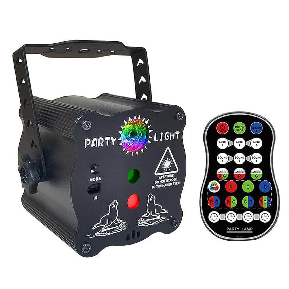 Lukyamzn Mini Disco DJ Light Portable Sound Activated Led Projector Strobe Lamp Party Decorations Light with Remote Control
