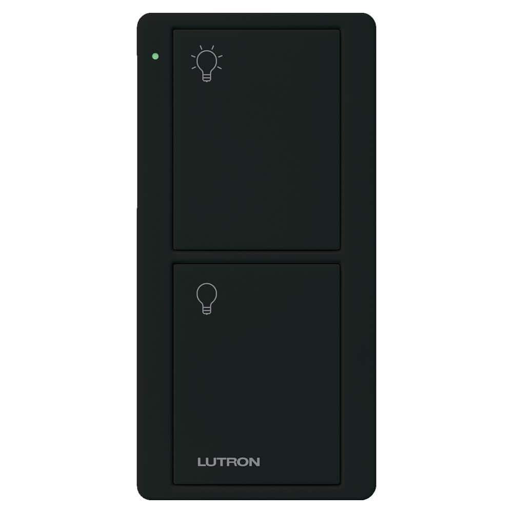 Lutron Pico Smart Remote (2-Button On/Off) for Caseta Smart Switch, Black (PJ2-2B-GBL-L01)