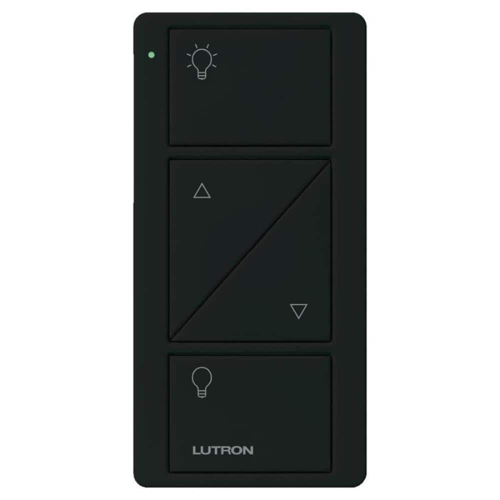 Lutron Pico Smart Remote (2-Button with Raise/Lower) for Caseta Smart Dimmer Switch, Black (PJ2-2BRL-GBL-L01)