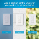 Lutron Pico Smart Remote (3-Button, Dimming) for Caseta Smart Dimmer Switch, Black (PJ2-3BRL-GBL-L01)