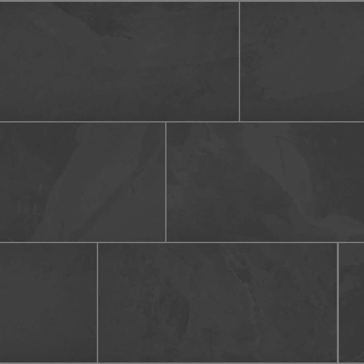 Galactic Slate Black 12 in. x 24 in. Matte Porcelain Floor and Wall Tile (136.20 sq. ft./Pack)