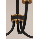 Maxim Lighting Charlton 3-Light Black Chandelier, 23–59 in Adjustable Hanging Length