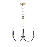 Maxim Lighting Charlton 3-Light Black Chandelier, 23–59 in Adjustable Hanging Length
