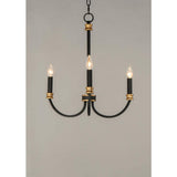 Maxim Lighting Charlton 3-Light Black Chandelier, 23–59 in Adjustable Hanging Length