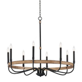Maxim Lighting Franklin 8-Light Black Chandelier, 40 in. Wide