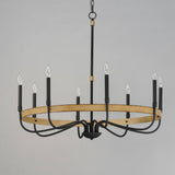 Maxim Lighting Franklin 8-Light Black Chandelier, 40 in. Wide