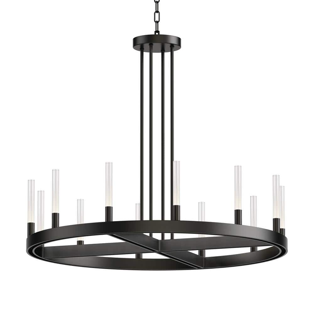 Maxim Lighting Ovation 12-Light Integrated LED Black Chandelier