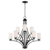 Maxim Lighting Deven 9-Light Black Chandelier