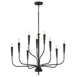 Maxim Lighting Vela 9-Light Black Chandelier, 32 in. Wide