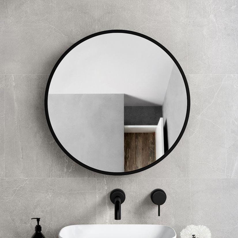 Cesicia Generous 30 in. W x 30 in. H Round Metal Framed Surface Mount Bathroom Medicine Cabinet with Mirror