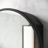 30 in. W x 30 in. H Round Black Aluminium Medicine Cabinet with Mirror