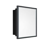 KeonJinn 17 in. W x 25 in. H Rectangular Brass Aluminum Alloy Black Framed Recessed/Surface Mount Medicine Cabinet with Mirror