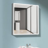 HOMLYLINK 30 in. W x 32 in. H Rectangular Black Aluminum Two-Door Recessed or Surface Mount Medicine Cabinet with Mirror Interior