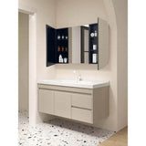 XUJMK 39 in. W x 28 in. H Rectangular Metal Medicine Cabinet with Mirror,Vanity Mirrors Recessed&Surface Mount
