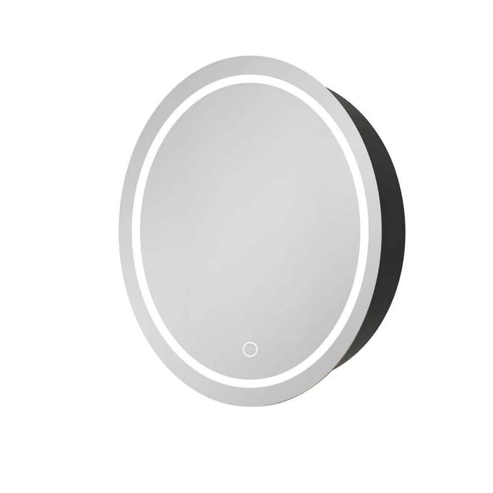 Cesicia 26 in. W x 26 in. H Round Iron Wall Mount Medicine Cabinet with Mirror 3 Colors LED Anti-fog Function