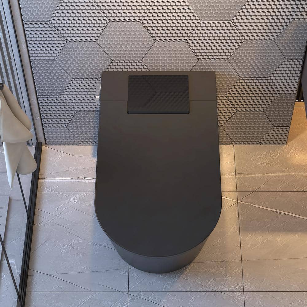 MEDUNJESS M-D Elongated Smart Toilet in White with Heated Seat and Auto Flush