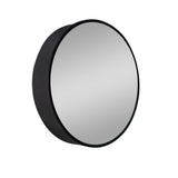 MEDUNJESS ASY 24 in. W x 24 in. H Round Black Framed Wall Mount Medicine Cabinet with Mirror