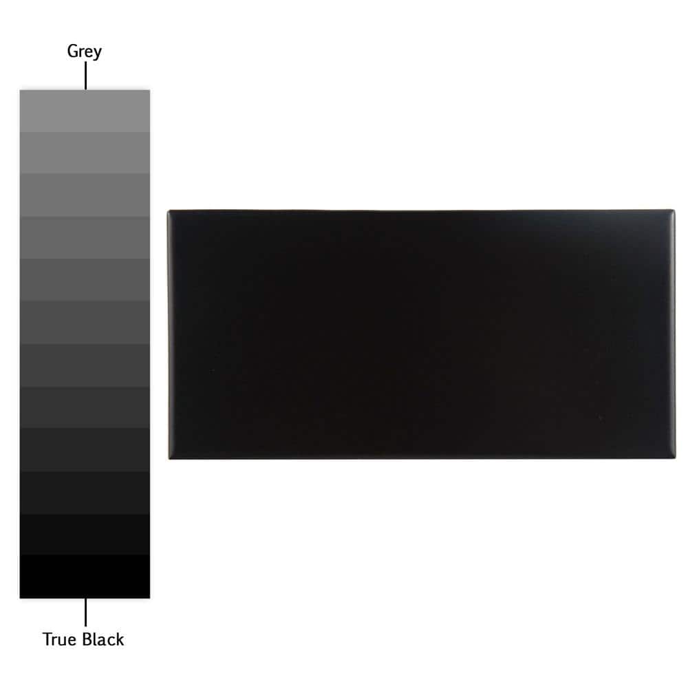 Merola Tile Projectos 7-3/4 in. x 3-7/8 in. Preto Matte Ceramic Subway Floor and Wall Tile (11.46 sq. ft. / Case)