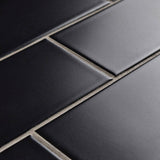Merola Tile Projectos 7-3/4 in. x 3-7/8 in. Preto Matte Ceramic Subway Floor and Wall Tile (11.46 sq. ft. / Case)