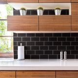 Merola Tile Projectos 7-3/4 in. x 3-7/8 in. Preto Matte Ceramic Subway Floor and Wall Tile (11.46 sq. ft. / Case)