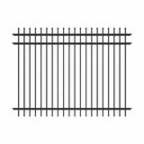 Cascade 6 ft. x 8 ft. Black Aluminum Heavy-Duty Fence Panel
