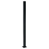 2.67 ft. x 64 ft. Blk Ornamental Space Bar Flat Metal Fence Panel Kit (8 panels,Posts,brackets,Gate) AboveGround Install