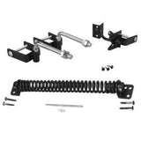 4.84 ft. x 48 ft. Blk Ornamental Space Bar Flat Metal Fence Panel Kit (6 panels,Posts,brackets,Gate)Above Ground Install