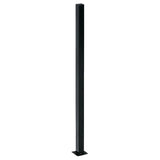 4.84 ft. x 48 ft. Black Ornamental Space Bar Flat Metal Fence Panel Kit (6 panels,Posts,brackets,Gate) InGround Install