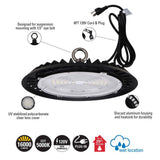 Metalux 11 in. HBD High Bay 180-Watt Equivalent, 16K Lumens 5K CCT Cord and Plug
