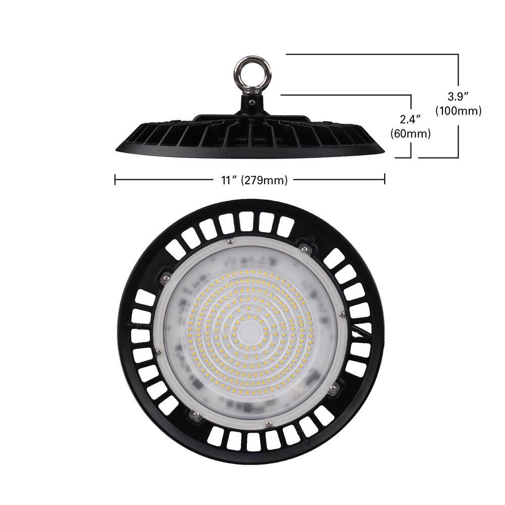 Metalux 11 in. HBD High Bay 180-Watt Equivalent, 16K Lumens 5K CCT Cord and Plug