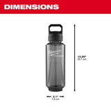 Milwaukee PACKOUT 48 Oz. Black Plastic Bottle with Chug Lid