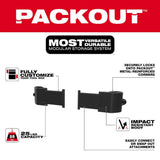 Milwaukee PACKOUT Tool Box Rack Attachment Mount – 25 lb Capacity, Polypropylene (Model 48-22-8601)