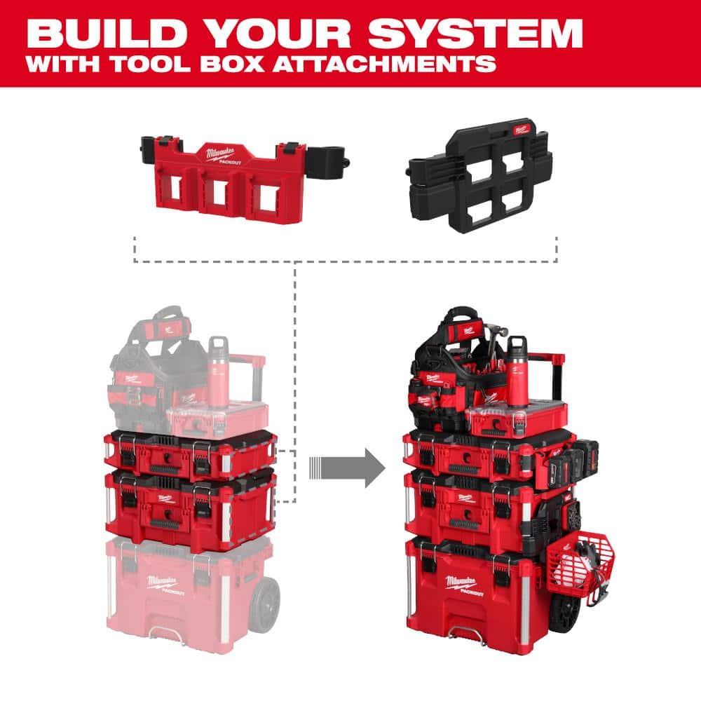 Milwaukee PACKOUT Compact Plate Tool Box Rack Attachment, 16.8 in x 9.6 in x 2.6 in