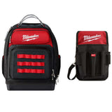 Milwaukee 15 in. Ultimate Jobsite Backpack with 9-Pocket Utility Pouch, 48 Pockets, 1680D Ballistic Base