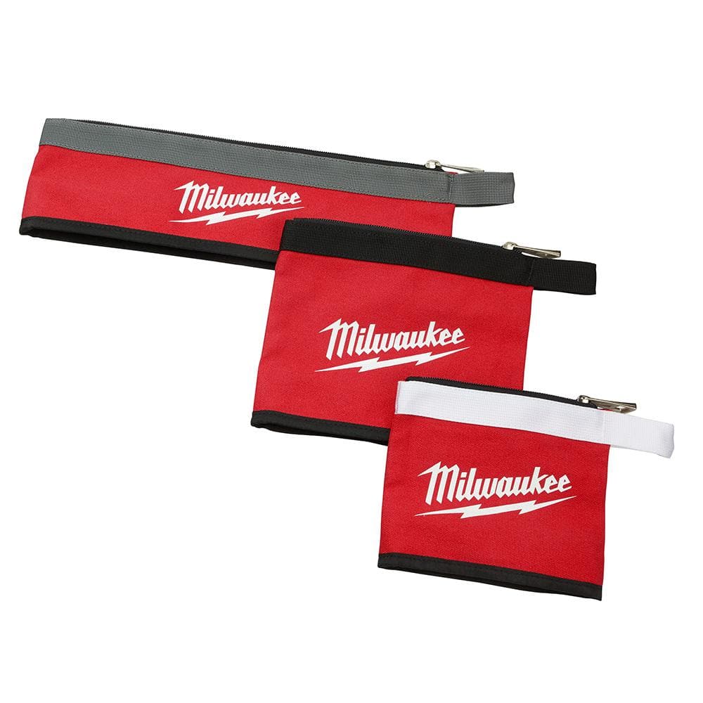 Milwaukee 14 in. Low-Profile Tool Backpack with Multi-Size Zipper Pouches (3-Pack)