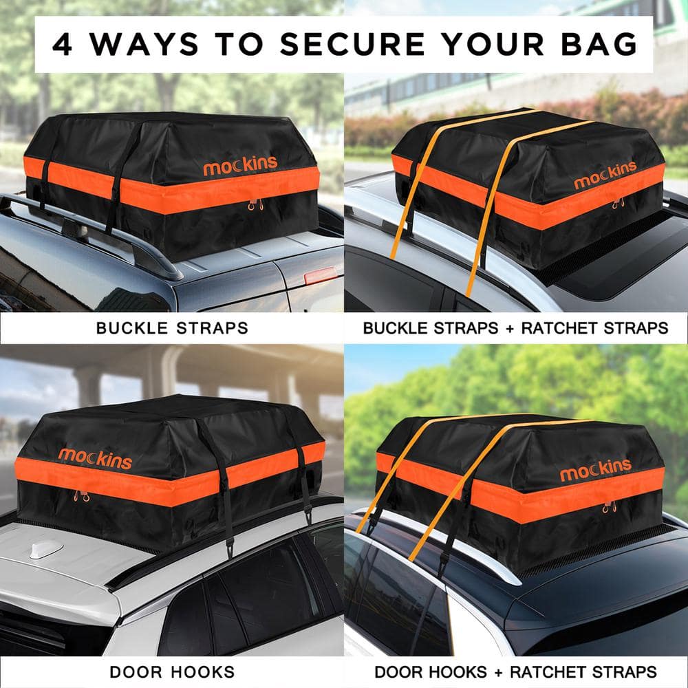 Mockins Waterproof Cargo Roof Bag with 20 cu. ft. of Dry Storage Space - 44 in. x 34 in. x 18 in.
