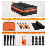 Mockins Waterproof Cargo Roof Bag with 20 cu. ft. of Dry Storage Space - 44 in. x 34 in. x 18 in.