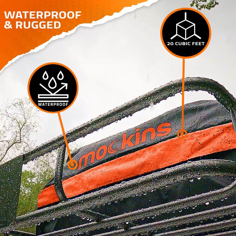 Mockins Waterproof Cargo Roof Bag with 20 cu. ft. of Dry Storage Space - 44 in. x 34 in. x 18 in.