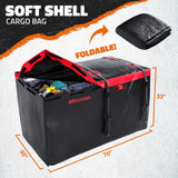 Mockins 40 cu. Ft. Waterproof Cargo Carrier Bag 70 in. x 33 in. x 30 in. Hitch Bag with Lock, Straps and Carry Bag - Red