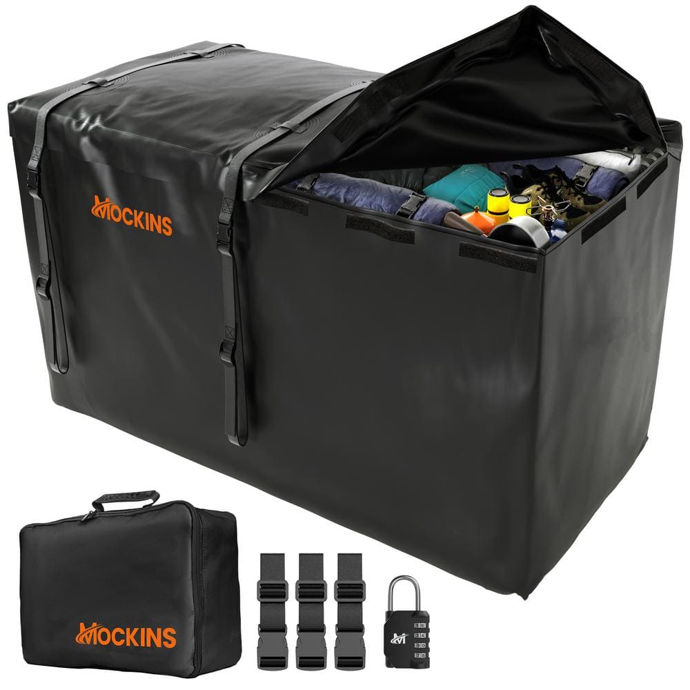 Mockins 40 cu. Ft. Waterproof Cargo Carrier Bag 70 in. x 33 in. x 30 in. Hitch Bag with Lock, Straps and Carry Bag