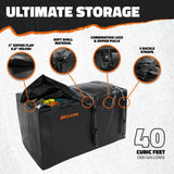 Mockins 40 cu. Ft. Waterproof Cargo Carrier Bag 70 in. x 33 in. x 30 in. Hitch Bag with Lock, Straps and Carry Bag