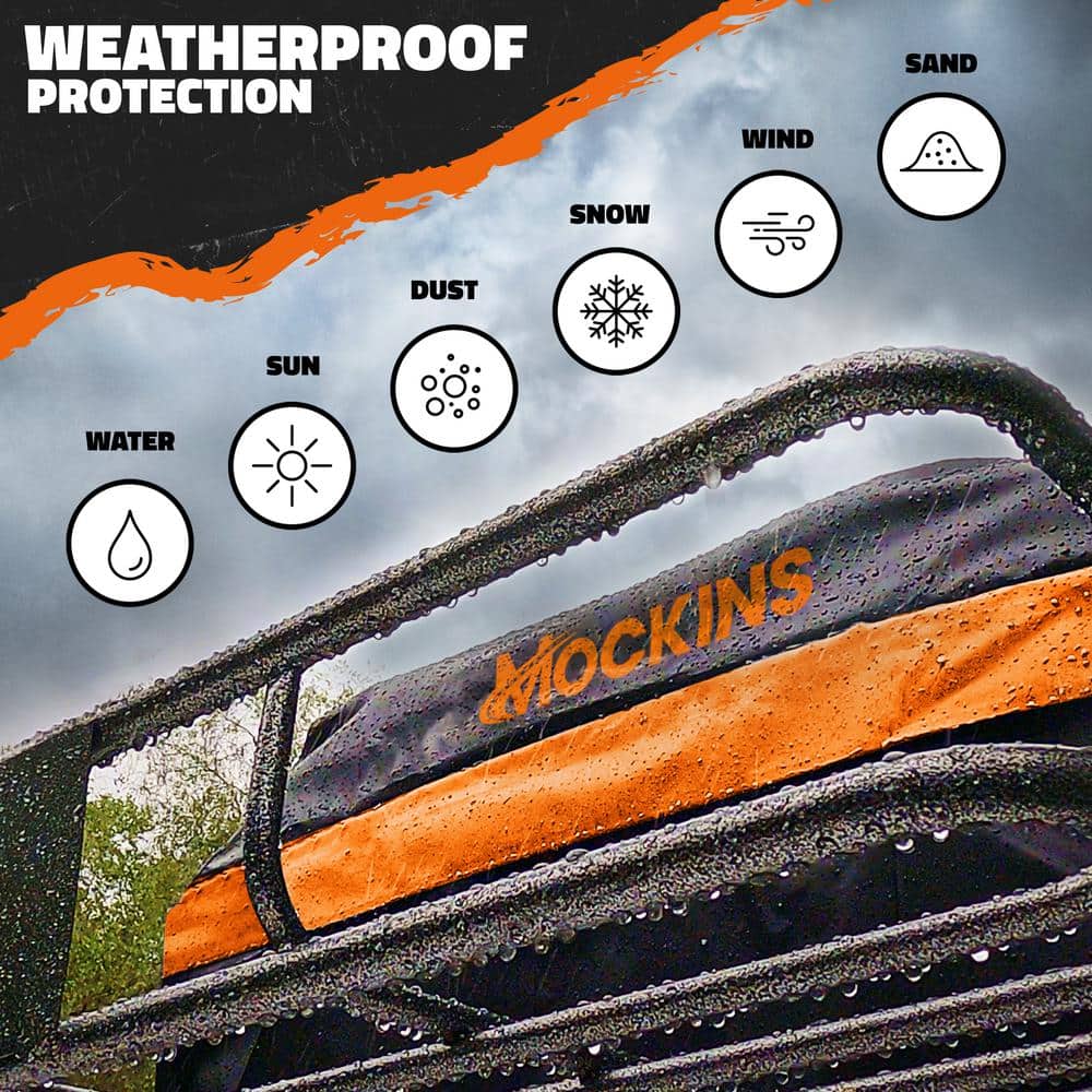 Mockins 84 in. x 39 in. x 6 in. Rooftop Cargo Carrier with Cargo Net and Ratchet Straps, 250 lbs. Cap Roof Luggage Basket