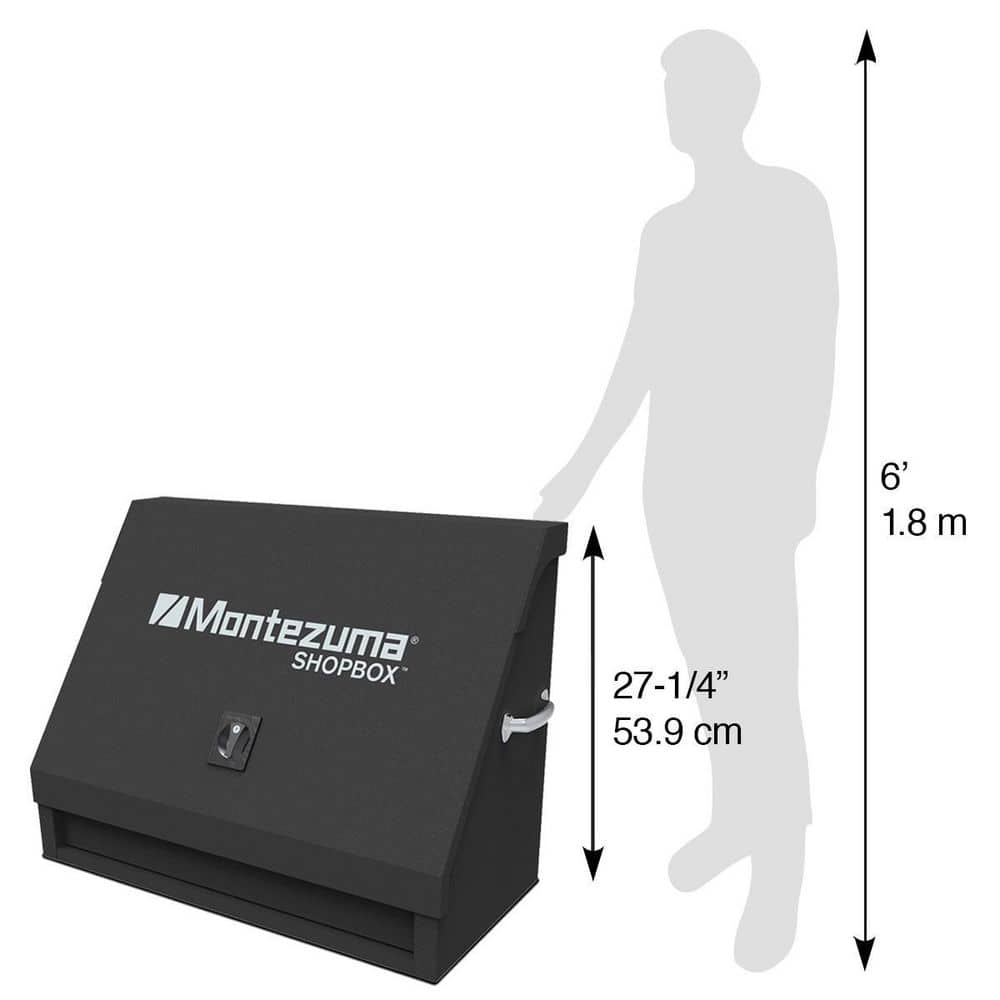 Montezuma 37 in. W x 18 in. D 1-Drawer Black Steel Portable Shop Triangle Tool Box Chest for Sockets, Wrenches and Screwdrivers