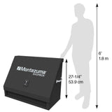 Montezuma 37 in. W x 18 in. D 1-Drawer Black Steel Portable Shop Triangle Tool Box Chest for Sockets, Wrenches and Screwdrivers