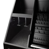 Montezuma 37 in. W x 18 in. D 1-Drawer Black Steel Portable Shop Triangle Tool Box Chest for Sockets, Wrenches and Screwdrivers