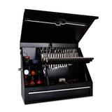 Montezuma 37 in. W x 18 in. D 1-Drawer Black Steel Portable Shop Triangle Tool Box Chest for Sockets, Wrenches and Screwdrivers