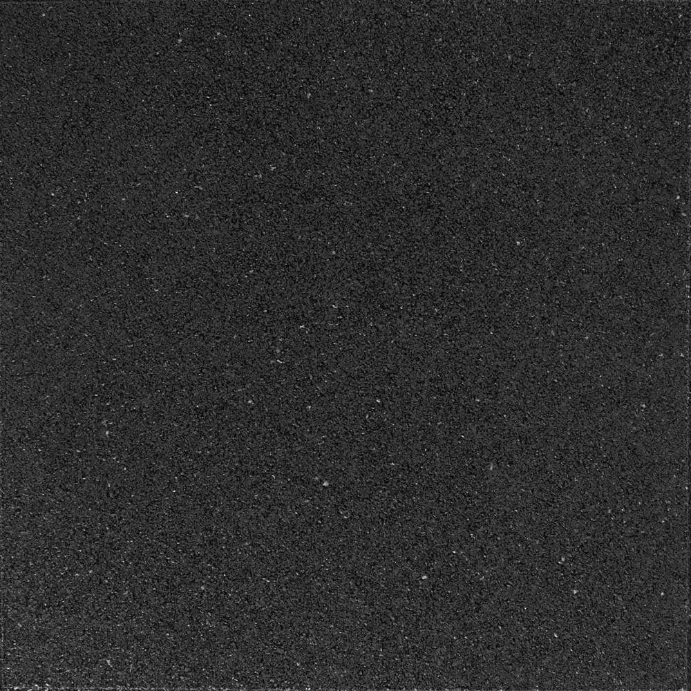 Multy Home Envirotile 16 in. x 16 in. Square Black Reversible Brickface/Flat Profile Rubber Paver