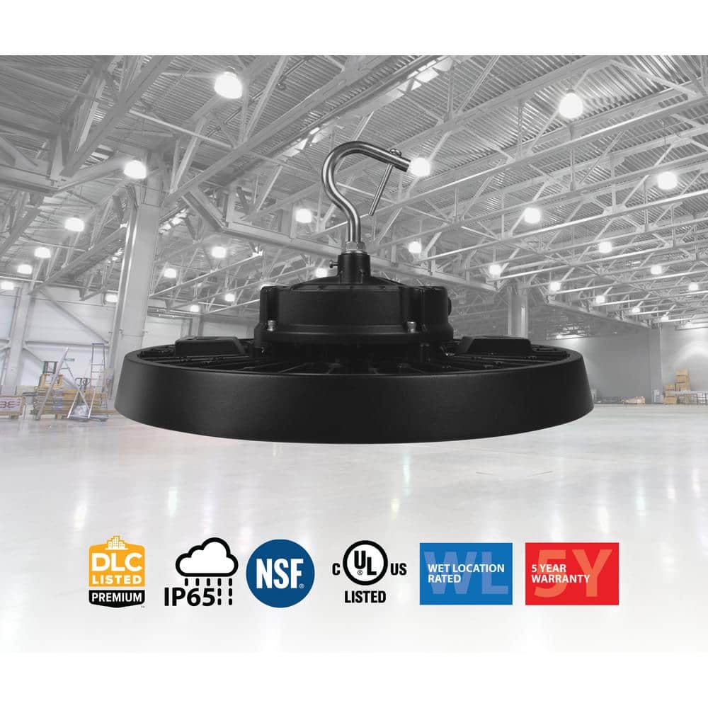 NICOR HBC5 13.4 in. 32054 Lumen Selectable Integrated LED Black High Bay Light